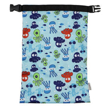 Load image into Gallery viewer, easy to use cute design waterproof washable PUL storage bags snack bags large capacity cloth diaper bag 28*40cm with socket