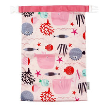 Load image into Gallery viewer, easy to use cute design waterproof washable PUL storage bags snack bags large capacity cloth diaper bag 28*40cm with socket