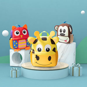 2020 New 3D Animal Children Backpacks Brand Design Girl Boys Backpack Toddler Kids Neoprene School Bags Kindergarten Cartoon Bag