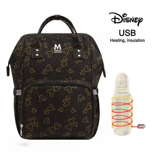 Disney Mommy Diaper Bags Mother Large Capacity Travel Nappy Backpacks anti-loss zipper Baby Nursing 	Disney Bags dropshiping