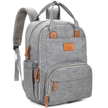 Load image into Gallery viewer, Diaper Bag Backpack Multifunction Travel Back Pack Maternity Baby Changing Bags Large Capacity Waterproof and Stylish Gray Bag
