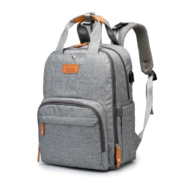 Diaper Bag Backpack Multifunction Travel Back Pack Maternity Baby Changing Bags Large Capacity Waterproof and Stylish Gray Bag