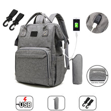 Load image into Gallery viewer, Fashion Mummy Maternity Diaper Bag Large Nursing Bag Travel Backpack Designer Stroller Baby Bag Baby Care Nappy Backpack
