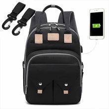 Load image into Gallery viewer, Fashion Mummy Maternity Diaper Bag Large Nursing Bag Travel Backpack Designer Stroller Baby Bag Baby Care Nappy Backpack
