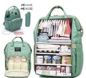 Large Capacity Diaper Bag Backpack Waterproof Maternity Bag Baby Dipaer Bags With USB Interface Mummy Travel Bag For Stroller