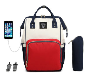 Large Capacity Diaper Bag Backpack Waterproof Maternity Bag Baby Dipaer Bags With USB Interface Mummy Travel Bag For Stroller