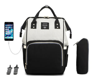 Large Capacity Diaper Bag Backpack Waterproof Maternity Bag Baby Dipaer Bags With USB Interface Mummy Travel Bag For Stroller