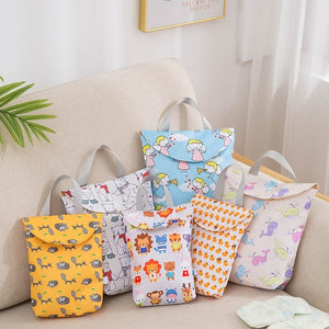 Multifunctional Baby Diaper Bag Reusable Fashion Waterproof Diaper Organizer Portable Big Capacity Mummy Bag Small Size 20*24cm