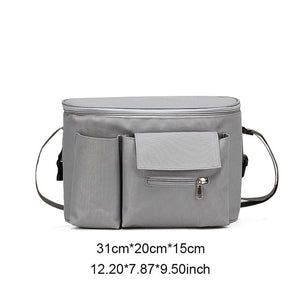 Baby Stroller Bag Waterproof Diaper Bag Mom Travel Hanging Nappy Bags Carriage Buggy Cart Bottle Backpack