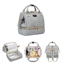 Load image into Gallery viewer, Small Mummy Maternity Baby Diaper Bag Backpack For Moms Gray Fashion Nappy Changing Bag Stroller Organizer Lunch Insulation Bags
