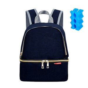 Small Mummy Maternity Baby Diaper Bag Backpack For Moms Gray Fashion Nappy Changing Bag Stroller Organizer Lunch Insulation Bags