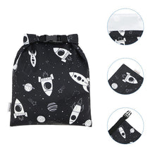 Load image into Gallery viewer, easy to use cute design waterproof washable PUL storage bags snack bags large capacity cloth diaper bag  28*40cm with socket
