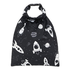 easy to use cute design waterproof washable PUL storage bags snack bags large capacity cloth diaper bag  28*40cm with socket